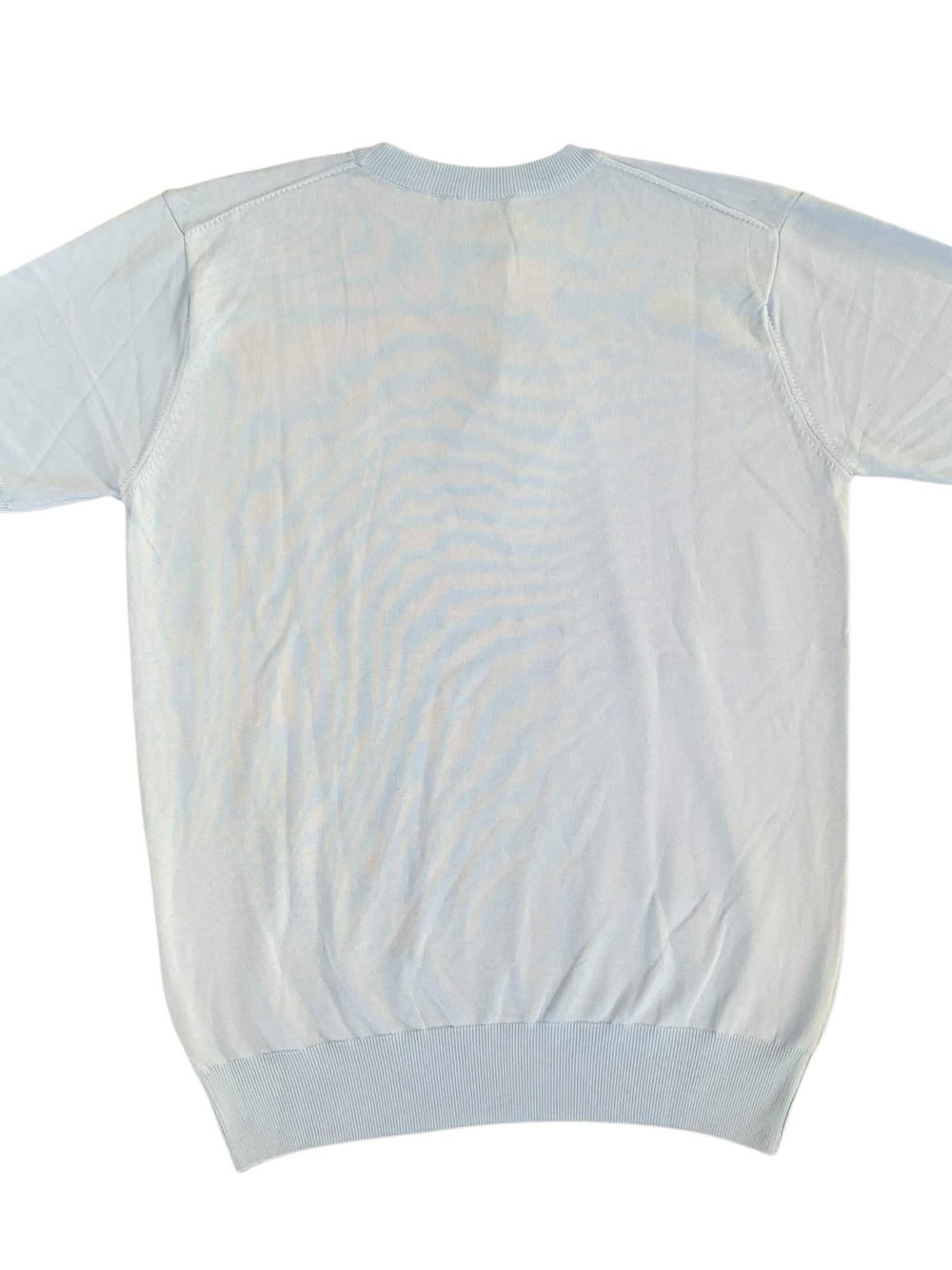 Prada Light Blue Crewneck Sweatshirt with Black Logo - Picture 2 of 6